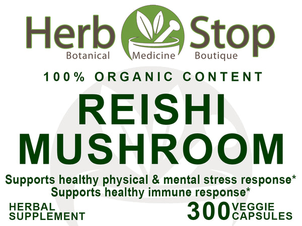 Reishi Mushroom Capsules Label - Front
