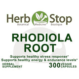 Rhodiola rosea Capsules Label - Front