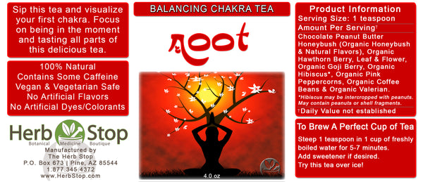Root Chakra Loose Leaf Herbal Tea Label