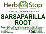 Sarsaparilla Root Capsules Label - Front