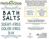 Scent-Free and Color-Free DIY Bath Salts Label