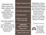 Organic Seaweed Bath Bags Label - Back