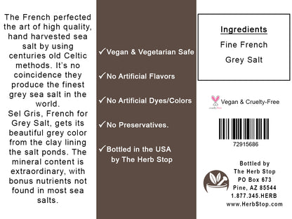 Sel Gris Fine Grey Salt Label - Back