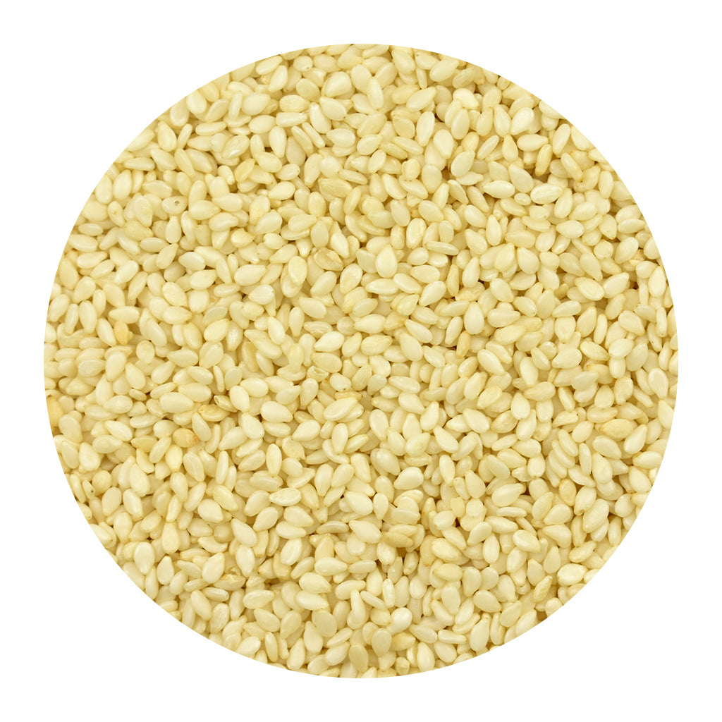 Bulk Sesame Seeds on a white background