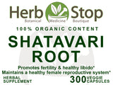 Shatavari Root Capsules Label - Front