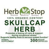 Skullcap Herb Capsules Label - Front