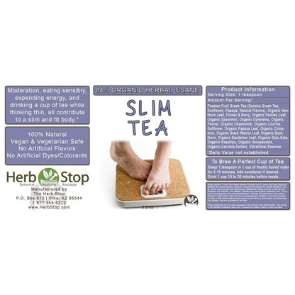 Slim Tea Loose Leaf Herbal Tea Label