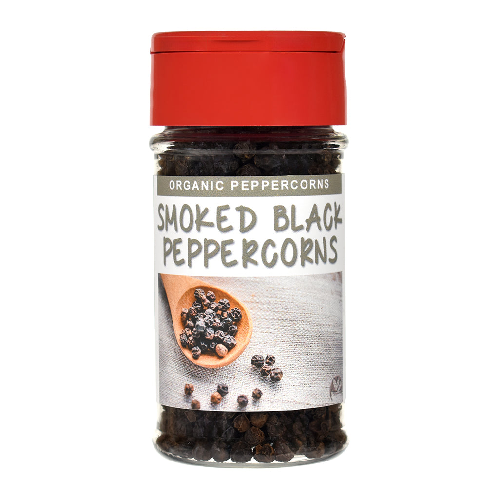 Organic Smoked Black Peppercorns Spice Jar