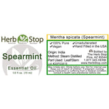 Spearmint Essential Oil Label