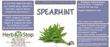 Organic Spearmint Loose Leaf Herbal Tea Label