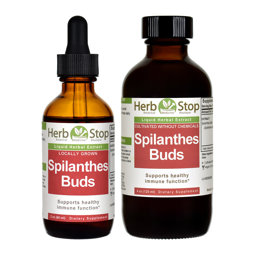 Locally Grown Spilanthes Liquid Extract Bottles