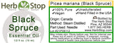 Black Spruce Essential Oil Label