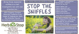 Stop the Sniffles Loose Leaf Herbal Tea Label