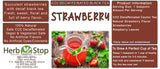 Strawberry Loose Leaf Decaf Black Tea Label