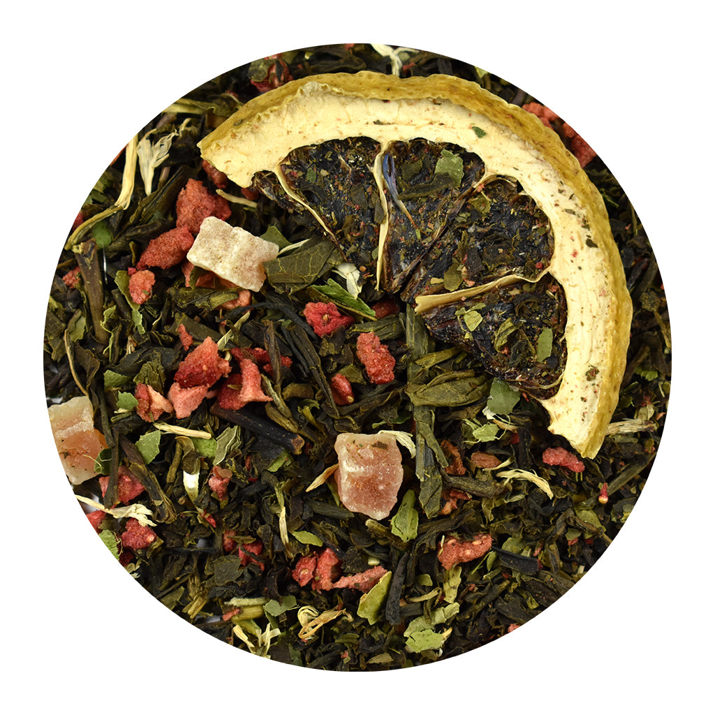 Bulk Strawberry Mojito loose leaf premium green tea