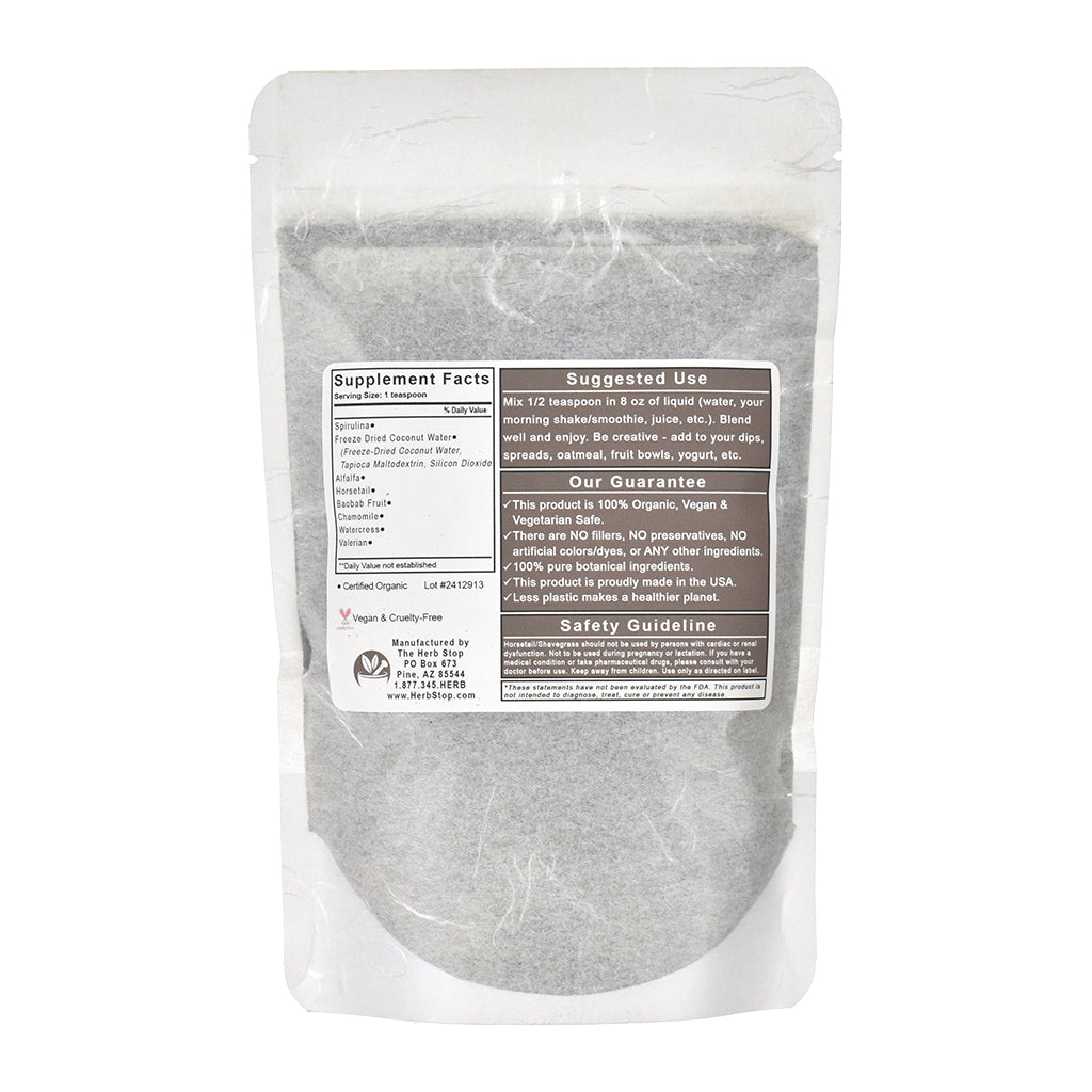 Organic Strong Bones Powder - Bag Back