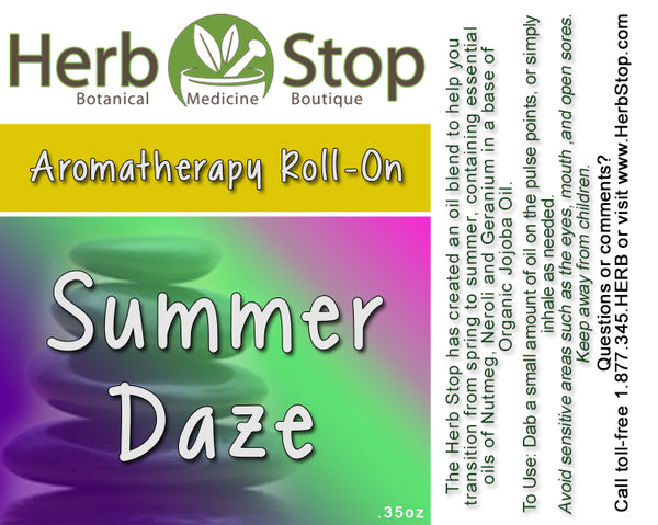 Summer Daze Aromatherapy Roll-On Label