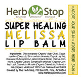 Super Healing Melissa Lip Balm Label