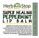 Super Healing Peppermint Lip Balm Label