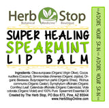 Super Healing Spearmint Lip Balm Label