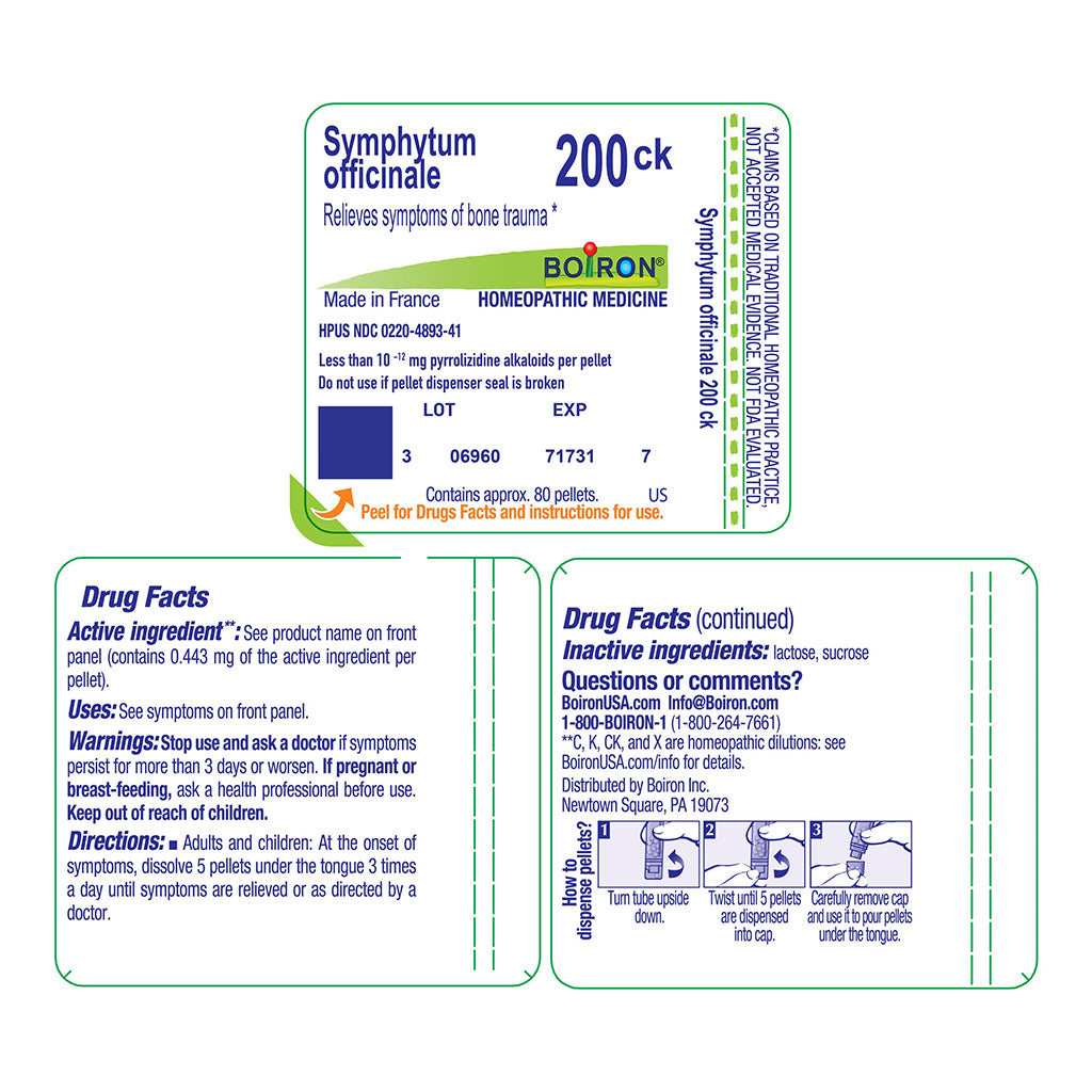 Symphytum officinale 200ck packaging label