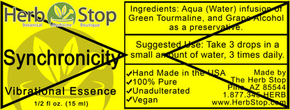 Synchronicity Vibrational Essence Label