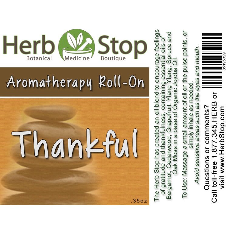 Thankful Aromatherapy Roll-On Label