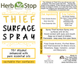 Thief Surface Spray Label