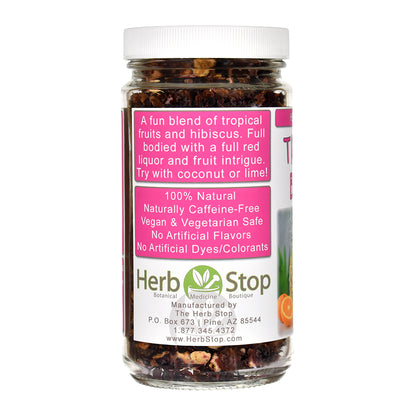 Tropical Breeze Herb & Fruit Tea Jar on a white background