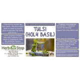 Tulsi Holy Basil Loose Leaf Herbal Tea Label