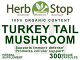 Turkey Tail Mushroom Capsules Label - Front