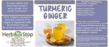 Turmeric Ginger Loose Leaf Herbal Tea Label