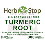 Turmeric Root Capsules Label - Front