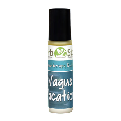 Vagus Vacation Aromatherapy Roll-On Oil bottle on a white background