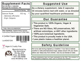 Organic Valerian Root Capsules Label - Back