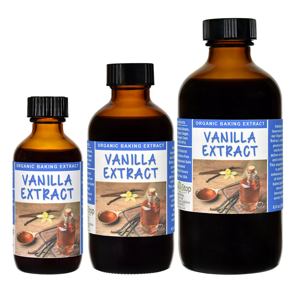 Organic Vanilla Extract - Multi-Sizes