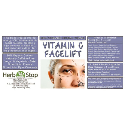 Vitamin C Facelift Loose Leaf Herbal Tea Label