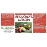 White Chocolate Raspberry Loose Leaf Rooibos Tea Label