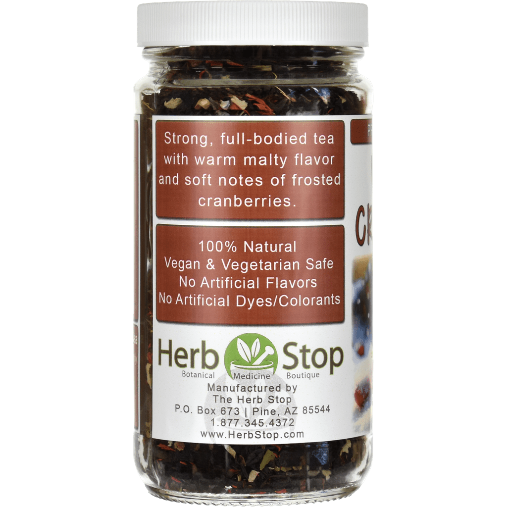Winter Cranberry Loose Leaf Black Tea Jar - Left