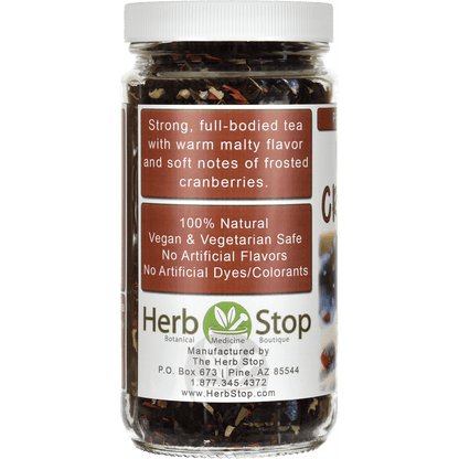 Winter Cranberry Loose Leaf Black Tea Jar - Left