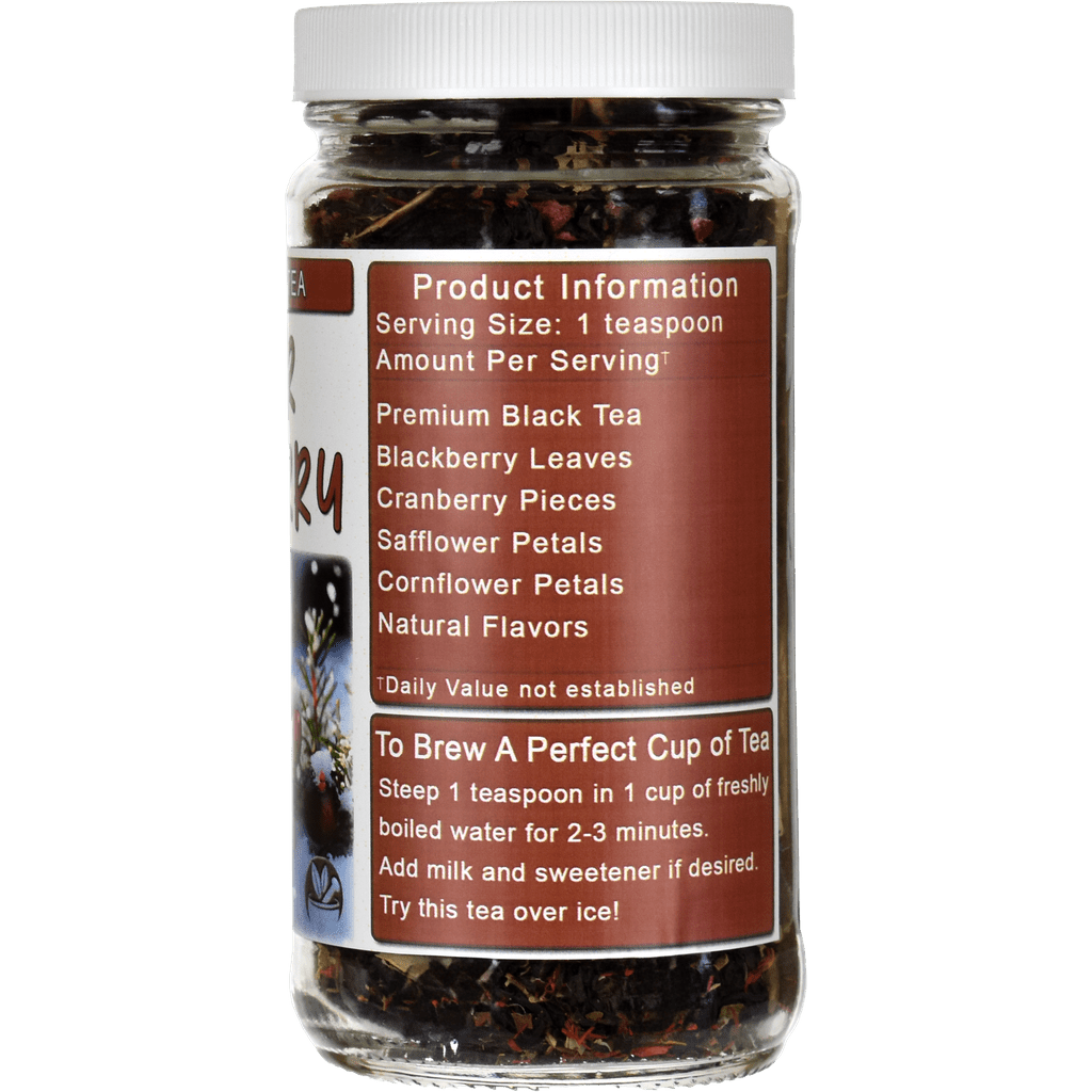 Winter Cranberry Loose Leaf Black Tea Jar - Right
