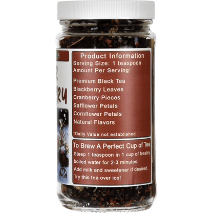 Winter Cranberry Loose Leaf Black Tea Jar - Right