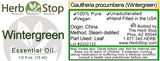 Wintergreen Essential Oil Label