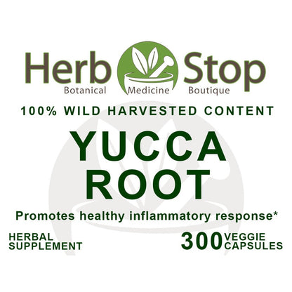 Yucca Root Capsules Label - Front