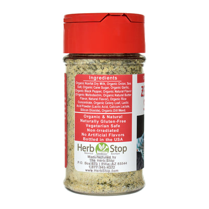 Organic Zesty Ranch Seasoning Spice Jar - Left