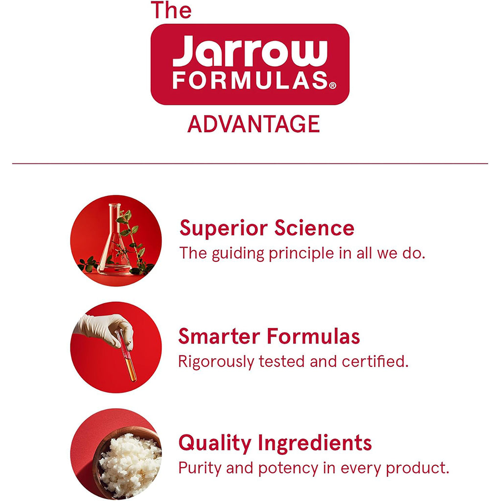 Jarrow Formulas advertisement highlighting their guiding principles on a white background.