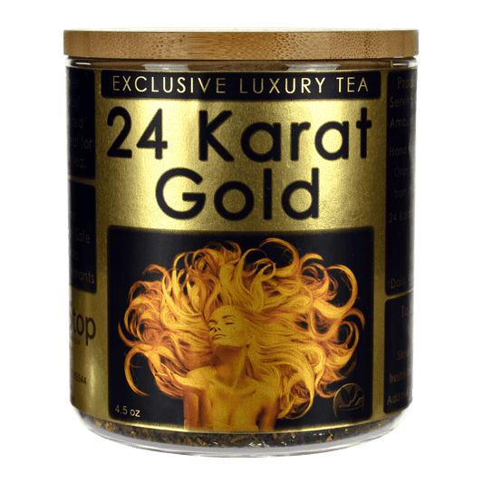 24 Karat Gold Luxury Black Tea Jar