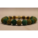 Aromatherapy Bracelet with Tiger Eye and Dalmatian Jasper