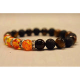Aromatherapy Bracelet with Amber Resin and Tiger Eye