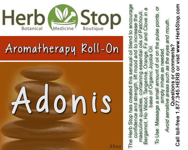 Adonis Aromatherapy Roll-On Label